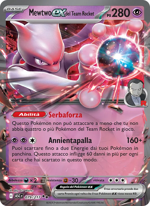 Mewtwo-ex del Team Rocket