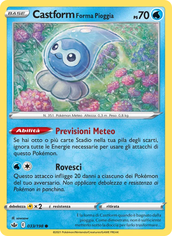 Castform Forma Pioggia