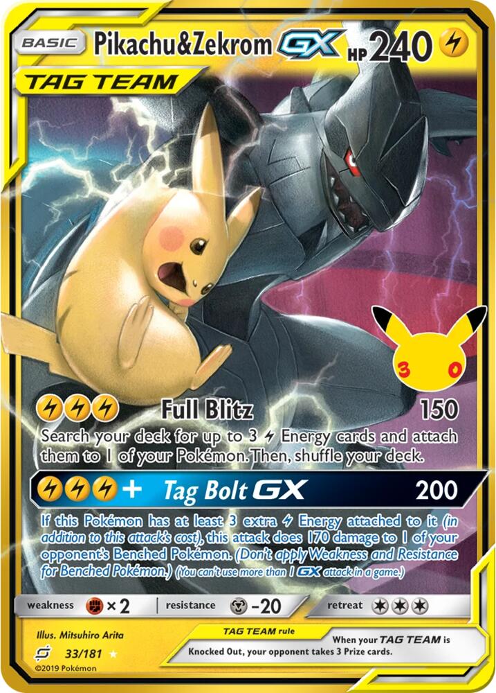 Pikachu e Zekrom GX